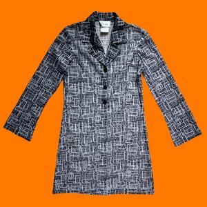 90's vintage mesh cyber long sleeve duster button up collared Size 5/6